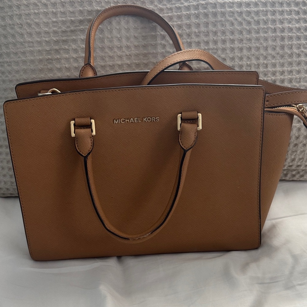 Michael Kors Brown Leather Satchel